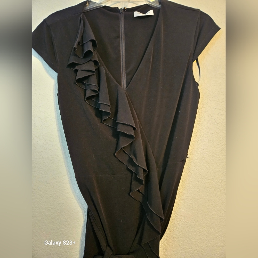 Elegant Black Ruffle Dress